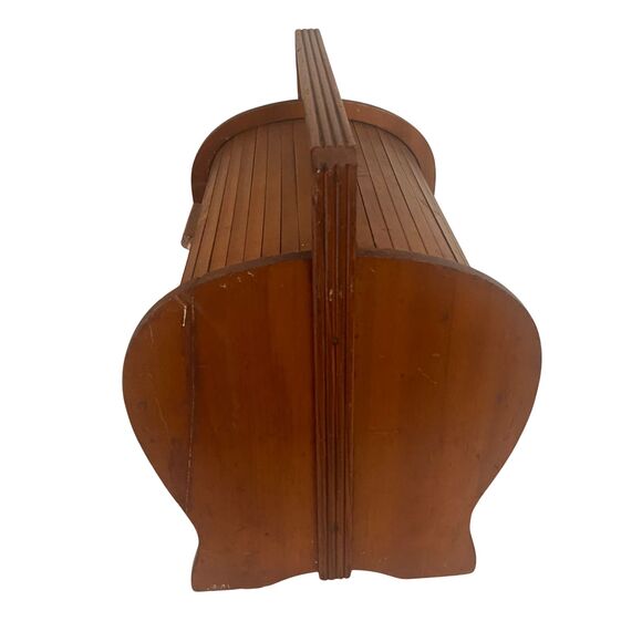 Vintage Cedar Wood Sewing Box w/ Rolltop Cover MCM 1960’s - Picture 6 of 8